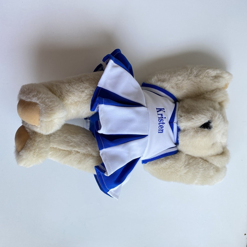 Vermont Teddy Bear Soft Plush "Kristen" Cheerleader Outfit Jointed 17" Blue - Picture 7 of 7
